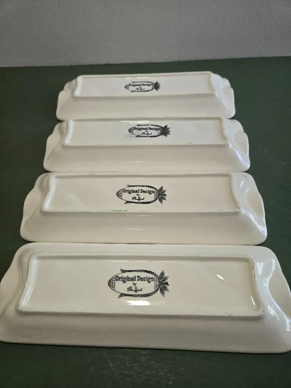 Vintage Ceramic Serving Set for Corn on the Cob